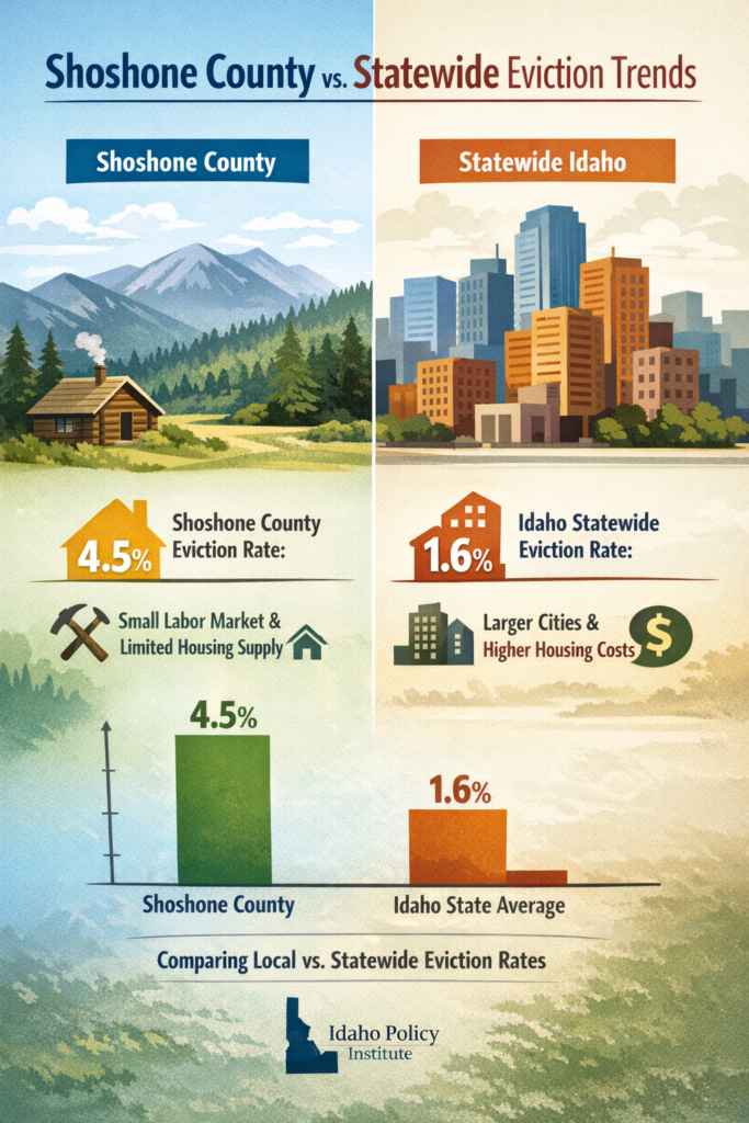 Idaho Policy Institute Formal Eviction Rate 2020 Shoshone County
